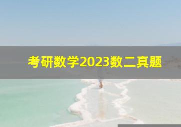 考研数学2023数二真题