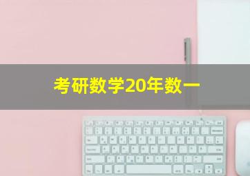 考研数学20年数一