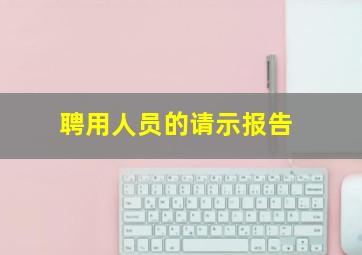 聘用人员的请示报告