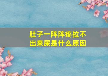 肚子一阵阵疼拉不出来屎是什么原因