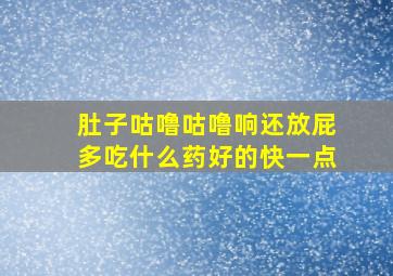 肚子咕噜咕噜响还放屁多吃什么药好的快一点