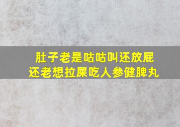 肚子老是咕咕叫还放屁还老想拉屎吃人参健脾丸