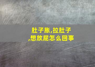 肚子胀,拉肚子,想放屁怎么回事