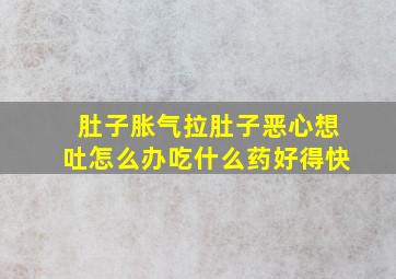 肚子胀气拉肚子恶心想吐怎么办吃什么药好得快