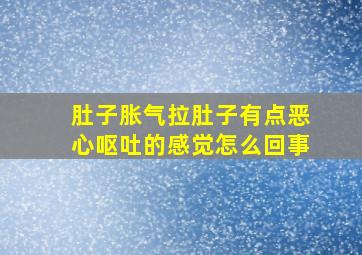 肚子胀气拉肚子有点恶心呕吐的感觉怎么回事