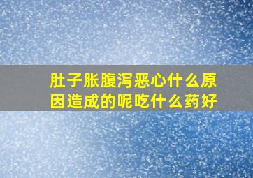 肚子胀腹泻恶心什么原因造成的呢吃什么药好