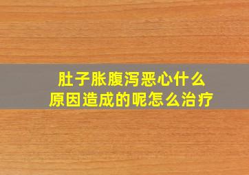 肚子胀腹泻恶心什么原因造成的呢怎么治疗