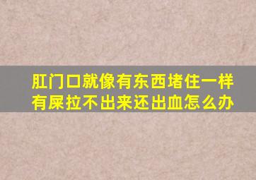 肛门口就像有东西堵住一样有屎拉不出来还出血怎么办