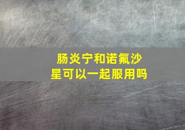 肠炎宁和诺氟沙星可以一起服用吗