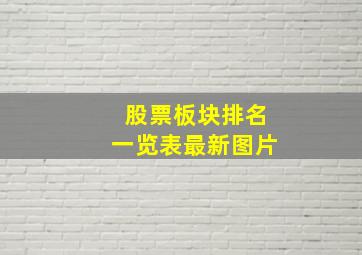 股票板块排名一览表最新图片