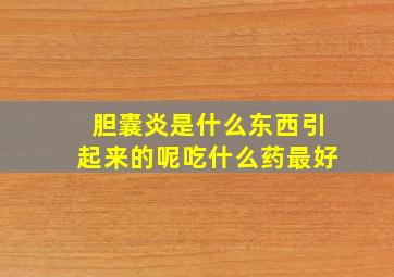 胆囊炎是什么东西引起来的呢吃什么药最好