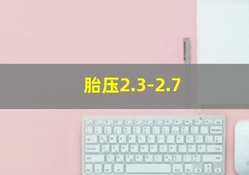 胎压2.3-2.7