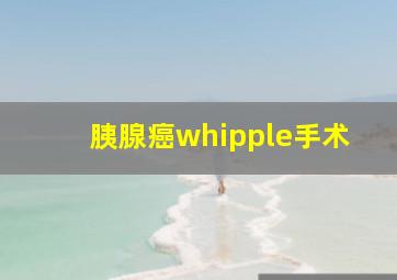 胰腺癌whipple手术