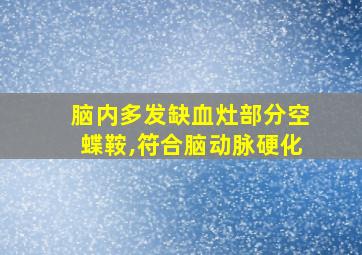 脑内多发缺血灶部分空蝶鞍,符合脑动脉硬化