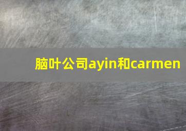 脑叶公司ayin和carmen