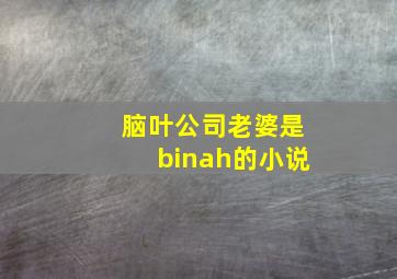 脑叶公司老婆是binah的小说