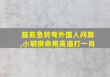 脑筋急转弯外国人问路,小明拼命用英语打一肖