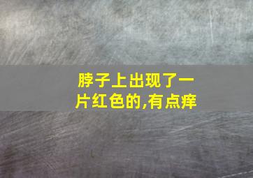 脖子上出现了一片红色的,有点痒