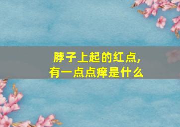 脖子上起的红点,有一点点痒是什么