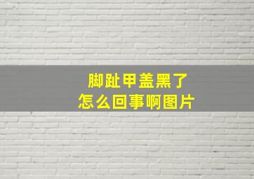 脚趾甲盖黑了怎么回事啊图片