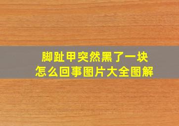 脚趾甲突然黑了一块怎么回事图片大全图解