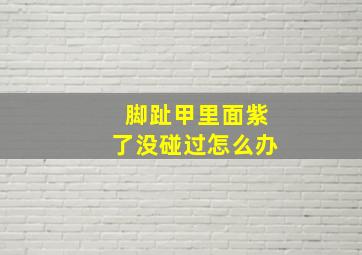 脚趾甲里面紫了没碰过怎么办