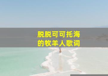 脱脱可可托海的牧羊人歌词