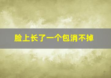 脸上长了一个包消不掉