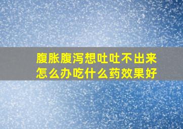 腹胀腹泻想吐吐不出来怎么办吃什么药效果好