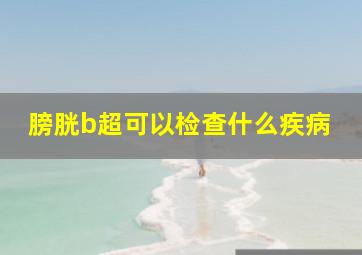 膀胱b超可以检查什么疾病