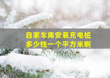 自家车库安装充电桩多少钱一个平方米啊