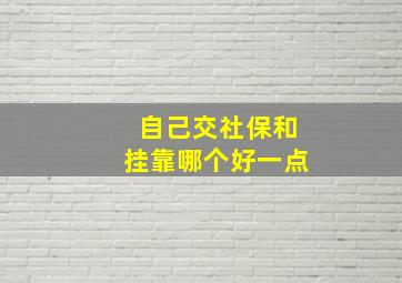 自己交社保和挂靠哪个好一点