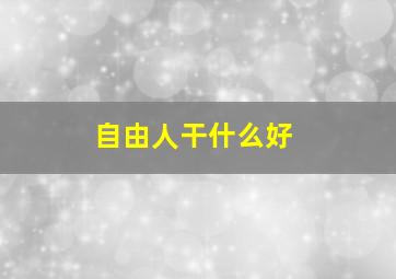 自由人干什么好