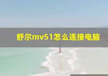 舒尔mv51怎么连接电脑