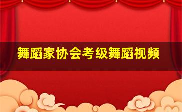 舞蹈家协会考级舞蹈视频