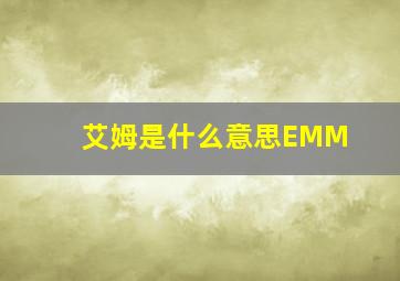 艾姆是什么意思EMM