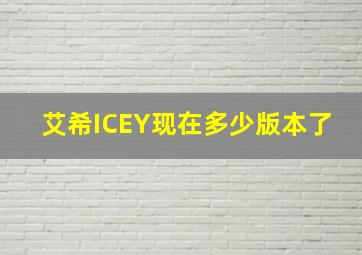 艾希ICEY现在多少版本了