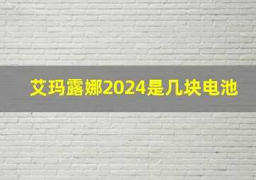 艾玛露娜2024是几块电池