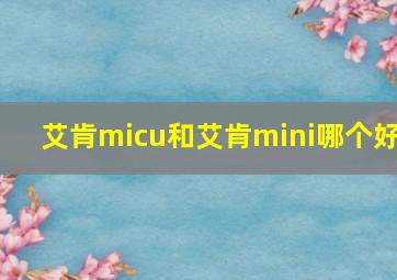 艾肯micu和艾肯mini哪个好