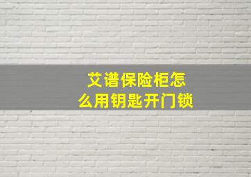 艾谱保险柜怎么用钥匙开门锁