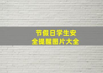 节假日学生安全提醒图片大全