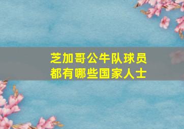 芝加哥公牛队球员都有哪些国家人士