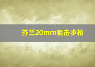 芬兰20mm狙击步枪