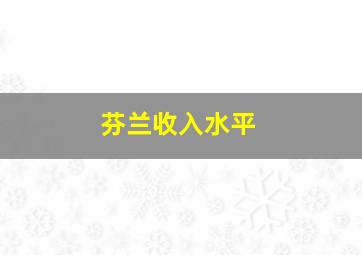 芬兰收入水平