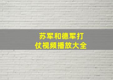 苏军和德军打仗视频播放大全