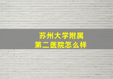 苏州大学附属第二医院怎么样