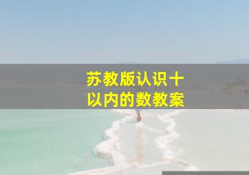 苏教版认识十以内的数教案