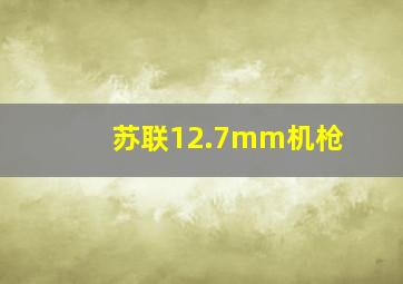 苏联12.7mm机枪