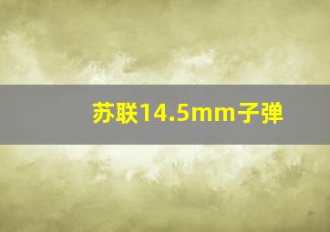 苏联14.5mm子弹