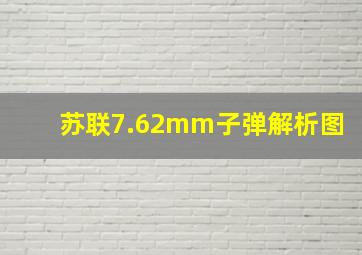 苏联7.62mm子弹解析图